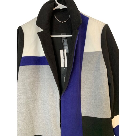 Chicos Black Label Size 8/10 M Patchwork Topper Coat RD10711 $259 NWT - Picture 9 of 11